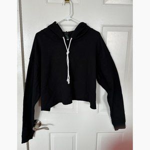 wild fable Cropped Hooded Black Sweat Shirt -  Never worn, Excellent Condition